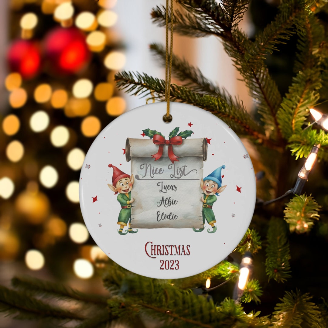 Personalized Kids Christmas Ornament, Custom Children Name Ornament