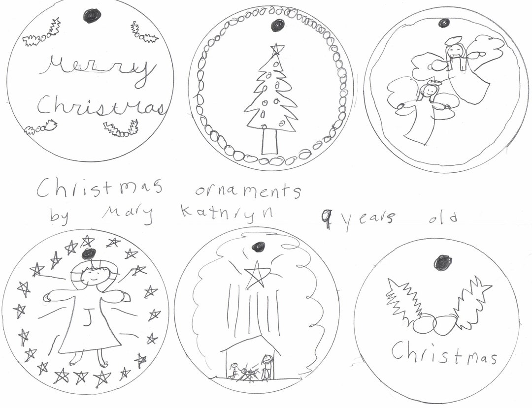 Color Your Own Christmas Ornaments Etsy