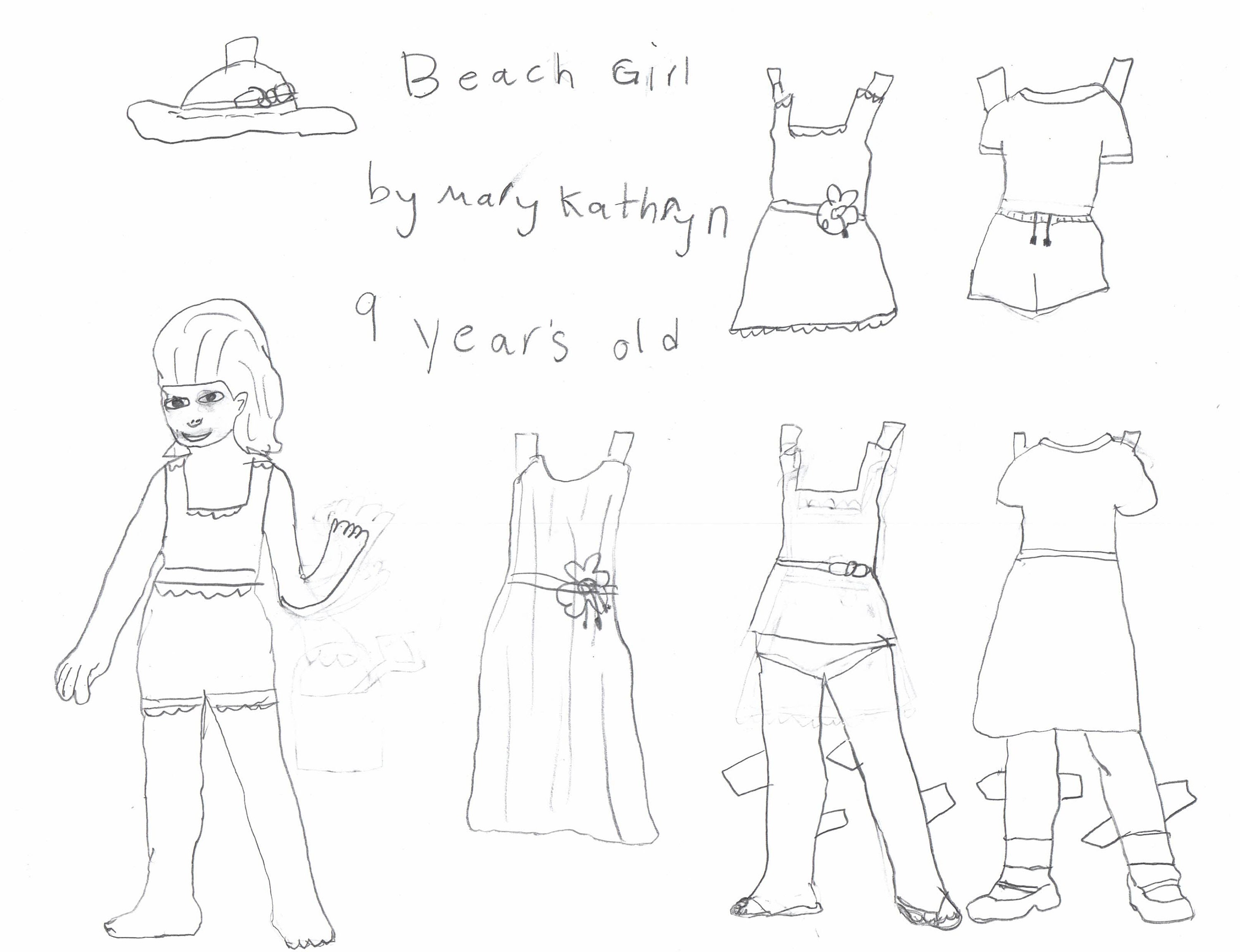 Paper Doll Beach Girl - Etsy