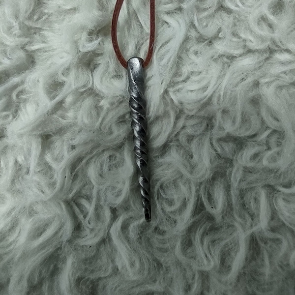 Hand Forged Unicorn Horn Pendant