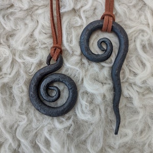 Hand Forged Spiral Pendant