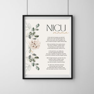 NICU Mom Poem Gift - Digital Download