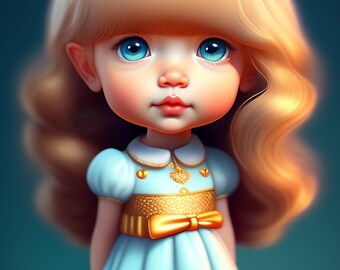 Greeting card / Greeting card | Young blond girl / Young blond girl