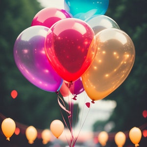Greeting card | Colorful balloons
