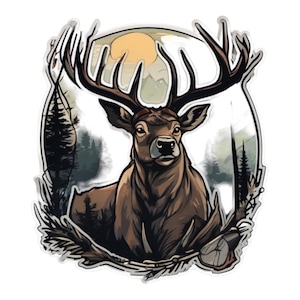 Jagd-Svg-Bundle, Jagd-Silhouette-Aufkleber, Ente, Vektor, Jäger, geschnittener Aufkleber, Hirsch. Wildtier-Silhouette-Bock-Cameo-Wald. Weißer Hintergrund.