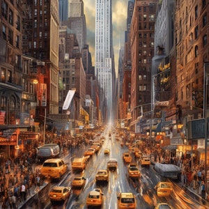 New York. Enchanting Metropolitan Nights. Mesmerizing City Photography. Greeting card.