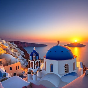 Carte de souhaits / Greeting card | Santorin, Grèce / Santorini Greece