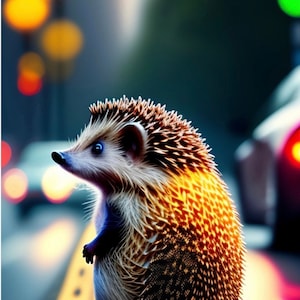 Hedgehog Birthday Card, Cute Animal Birthday Card, Hedgehog Greeting Card