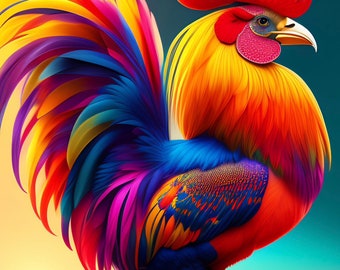 Greeting card / Rooster