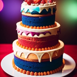 Greeting Card colorful cake