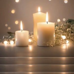 Candles Card for Her, Simple Card for Him, Greeting card, Sympathy card