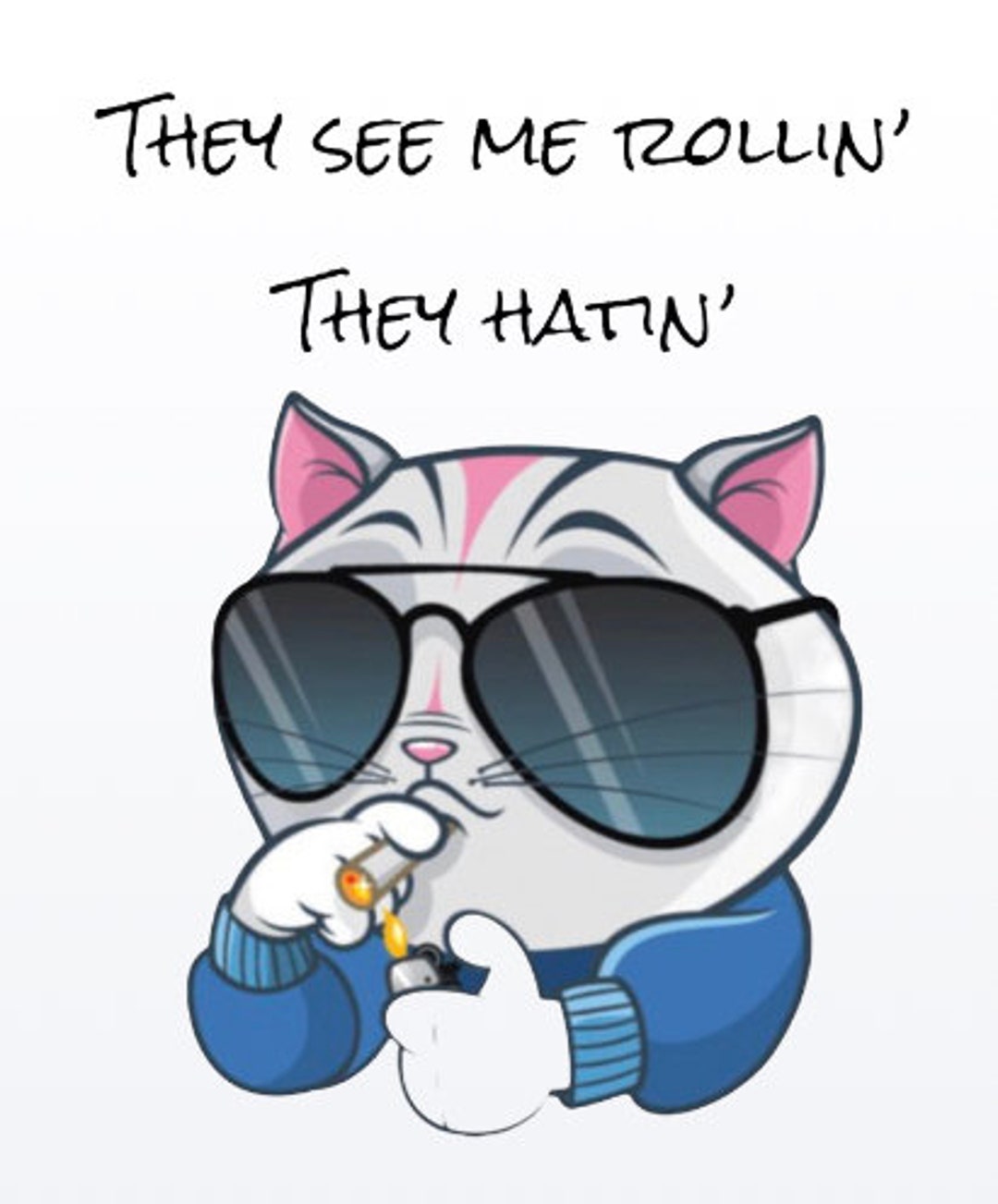 Funny Cat Sticker/funny Cat Sticker transparent Background Etsy