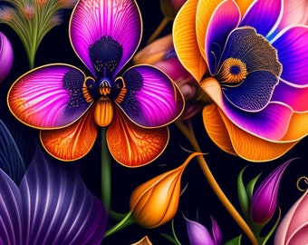 Grußkarte / Grußkarte | Blumen / Blumen