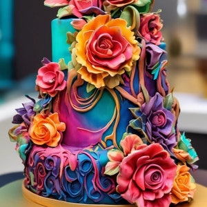 Colorful cake for birthday. Mother’s day. Wedding. Showers. Valentine’s day.