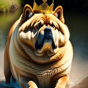 Carte de souhaits / Greeting card | Chien géant ''le roi'' / Massive dog “the king”