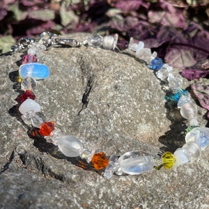 Clear rainbow bracelet