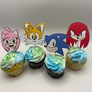 Sonic and Friends Cupcake Toppers