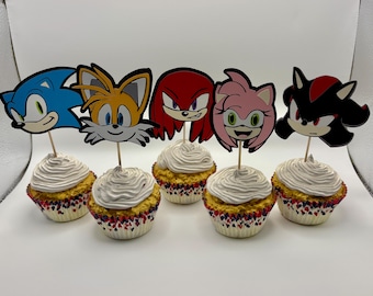 Sonic and Friends Cupcake Toppers