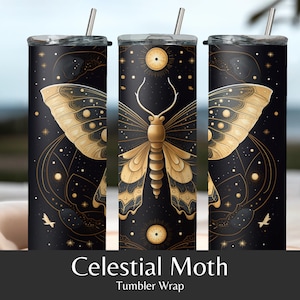 Celestial Moth Tumbler Wrap