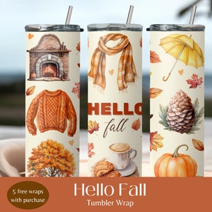 Hello Fall Tumbler Wrap - 5 gratis kerstverpakkingen bij aankoop