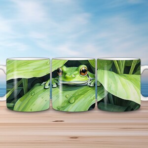 Frog Mug Wrap - Mug Wrap PNG, Downloadable Mug Wrap
