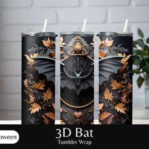 3D Fledermaus - Halloween Tumbler Wrap