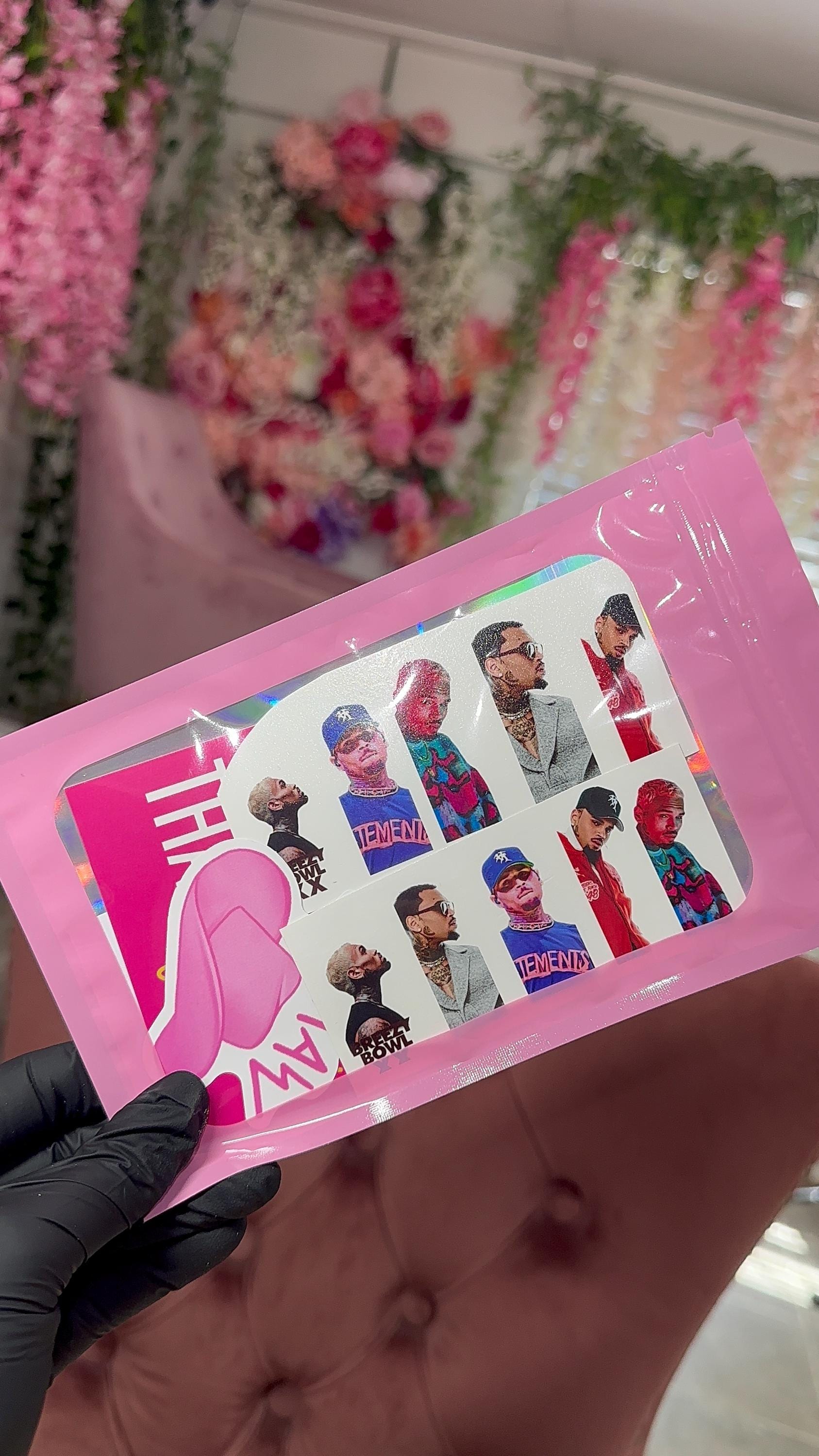 Chris Brown Nail decals, Breezy Bowl, Chris Brown nail water decals, Chris Brown nail wraps