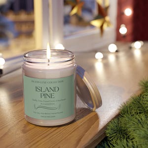 Island Pine Candle Island Luxe Collection | Fresh Balsam Candle, Soy Wax Blend, Nature-Inspired Home Fragrance, Green Clean Burn