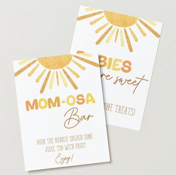 Sunshine Baby Shower Signs, a little ray of sunshine is on the way! Gender Neutral Baby Shower Bundle, INSTANT Digital DOWNLOAD