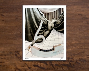 Llamada al telón - Collage surrealista - Impresión