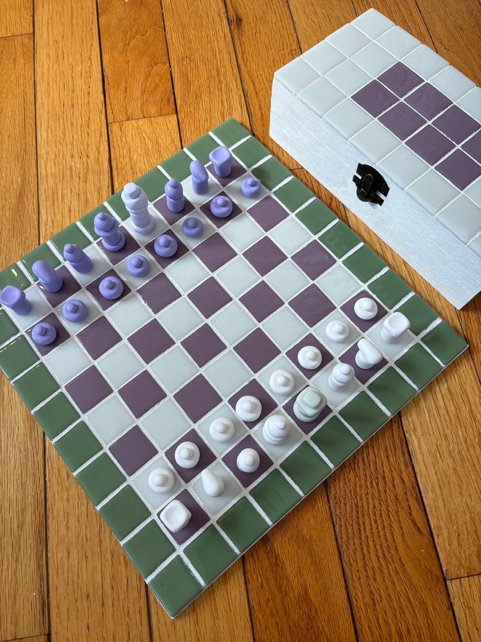Chess Tile Names Tile Chess Set - Etsy