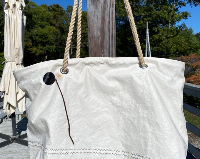 Upcycled Sail bag handmade made from Woods Hole, MA Sail