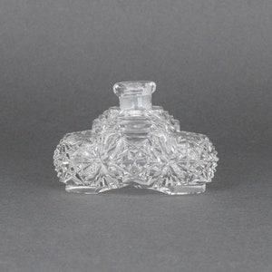 Vintage Czech Cut Glass Perfume, Art Deco Perfume Decanter  Bottle, Vintage Vanity Accessory, Bohemian Dresser Decor, Glass Collector Gift