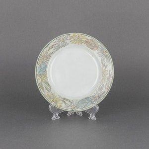 Antique Paul Muller Hand Painted & Signed Porcelain Plated with Art Nouveau Floral Design, Cabinet Display Plate, Kitchen Decor Gift
