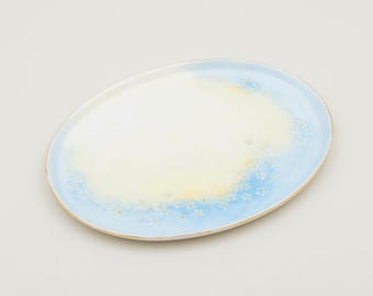 Antique Oval Limoges Floral Vanity Tray, Vintage Dresser Decor