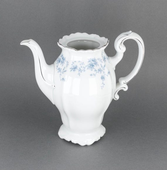 Johann Haviland　アンティーク　ティーセット Vintage Johann Haviland Blue Garland Porcelain Coffee Pot, Country