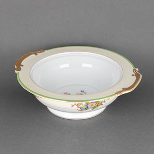 Vintage Round Vegetable Bowl by Celebrate Japan, 1960s Porcelain Serving Dish, Floral Kitchenware Gift
