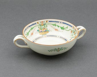 Royal Doulton Ormonde Flat Cream Soup Bowl w/ Handles, Vintage English Replacement China