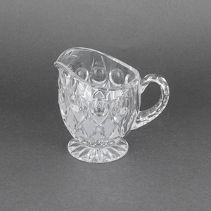 Vintage Anglia Clear & Frosted Crystal Creamer by Nachtmann, Replacement Serveware Jug, Leaded Crystal Hostess Gift