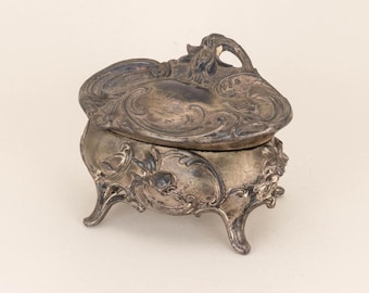 Antique Art Nouveau Jewelry Casket Box, W.B. Mfg and Co (Weidlich Brothers) Trinket Box
