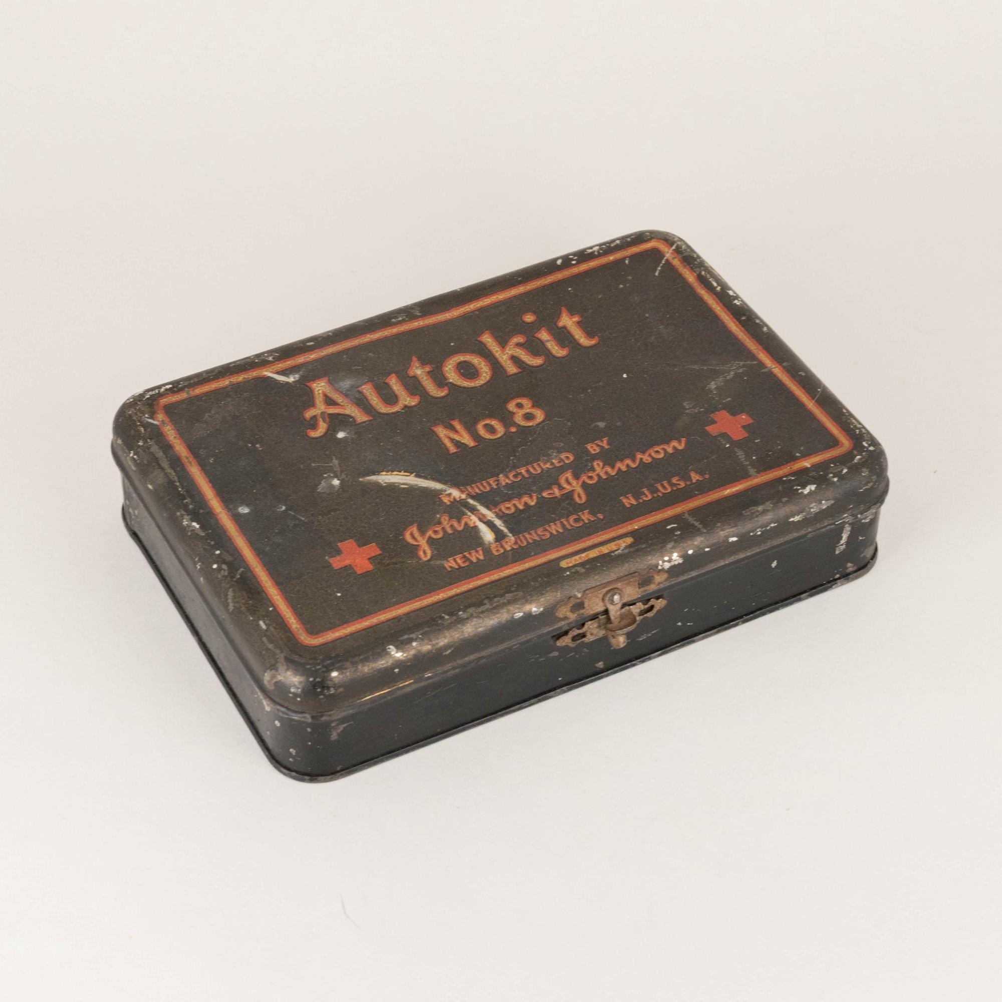 Vintage Johnson & Johnson Autokit No. 8, 1920s 1930s Emergency