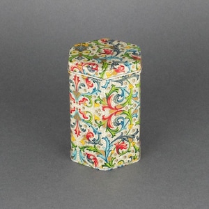 Vintage Italian Florentine Floral Tin Box with Removeable Lid, Collectible Elite Decorative Tin, Sewing Storage Container, Birthday Gift