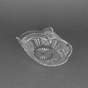 Antique EAPG Nut Dish No. 300 AKA Fancy Arch with Rolled Edges by National Glass Company, McKee & Bros Works Circa 1902