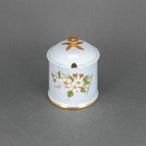 Vintage Porcelain Jam Jar or Mustard Pot, Covered Condiment Container