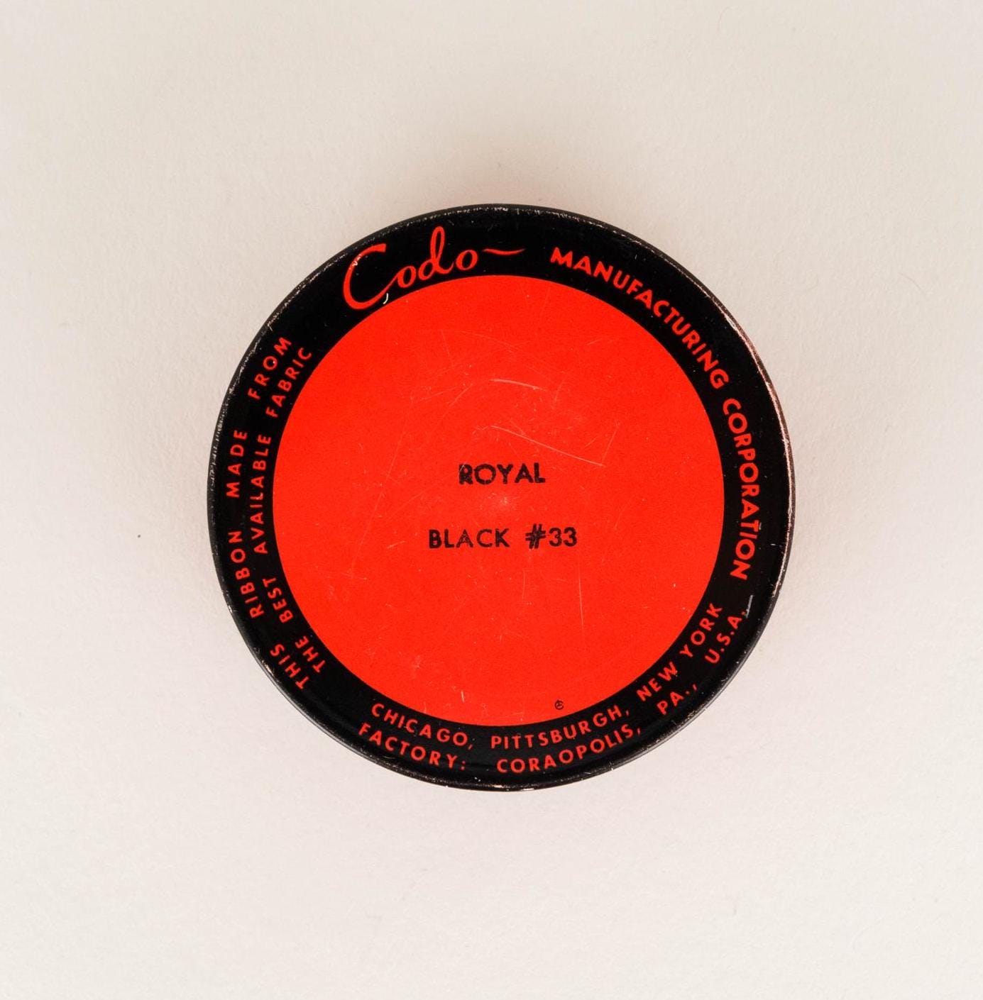 Vintage Empty Codo Typewriter Ribbon Tin - Butterfly and Tree Design ...