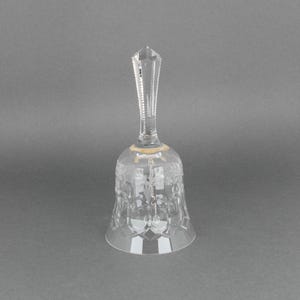 Cut Crystal 24% Lead Dinner Bell by Crystal Clear Industries, Vintage Hostess Gift