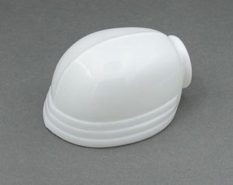 Pantalla de lámpara de pared antigua Art Déco oblonga de vidrio opalino - Adaptador de 2 1/4”