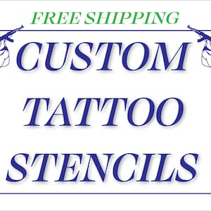 Custom Ready To Use Tattoo Stencil Set of 4 Stencils