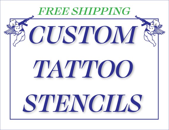 Custom Ready To Use Tattoo Stencil Set of 4 Stencils