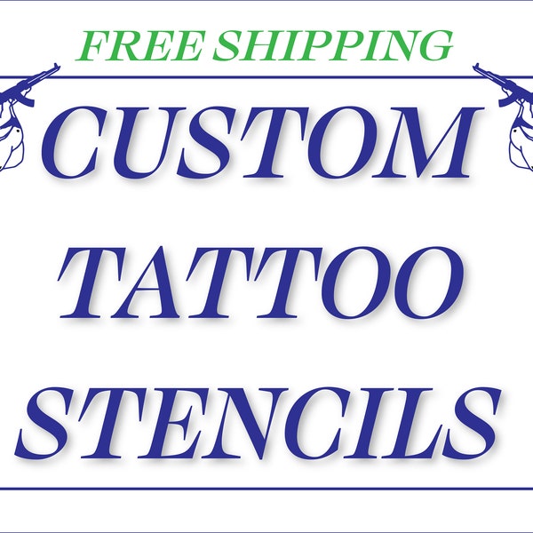 Custom Ready To Use Tattoo Stencil Set of 4 Stencils